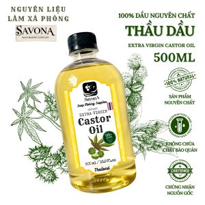 Dầu Thầu Dầu SavonA - SavonA Extra Virgin Castor Oil - Bí Quyết Cho Mái Tóc Dày Khỏe Mạnh & Làn Da Rạng Rỡ 