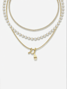 HEFANG Jewelry | Elegant Light Luxury Womens Layered Clavicle Necklace Fork Pendant