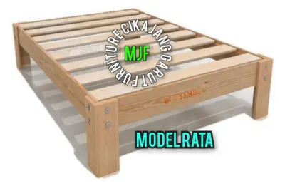 Dipan kayu Mahoni minimalis modern ukuran 90x200/Ranjang kayu/Tempat tidur kayu modern Ukuran 160x200