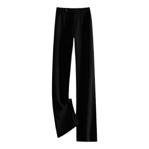 TUOYUN | กางเกงขายาวทรงหลวมเอวสูงสำหรับผู้หญิง กางเกงขายาวทรงตรงลำลอง ทรงสลิมฟิต ไซส์ใหญ่ ฤดูใบไม้ผลิและฤดูใบไม้ร่วง