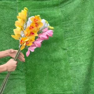 HOA ĐỊA LAN CAO SU .cành 10 bông 2 nụ .dài 75cm đùng cắm bình trang trí nhà cửa