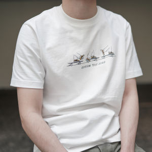 Original T-Shirt Pure Cotton round Neck Short Sleeve Printed Loose Fit Stylish Summer Casual Wear for Teenagers