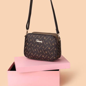 New 2025 Ladies Mini Printed Crossbody Bag Simple Design Large Screen Phone Bag Zipper Closure Soft PVC Material Casual Style