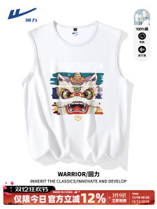 Pure Cotton Loose Fit Mens Tank Top Breathable Summer Sportwear Casual Outerwear Youth Trendy Sweatshirt Dry Fit round Neck