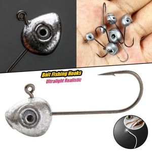 Fishing Hooks with Eyes Jig Head Rockfish 0.5g 1g 2g 3g 4g 5g Lure Bait Extra-large 3D Eyes Sharp Ultra Light Fishing Tool