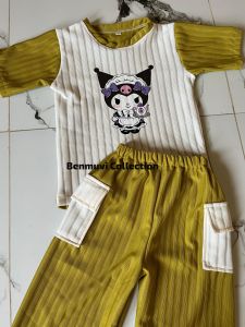 Setelan Kuromi Cargo Anak 1-10thn Setcel Anak Perempuan terbaru