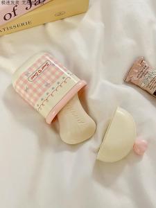 Portable Travel Soap Dish Sealed Luxury Drainage Home Use Soap Box for Washing Clothes Cute Style Pink Girl Heart Popular Element