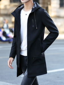 NowYoung Mens Fleece Lined Casual Jacket Quilted Cotton Coat Windproof Autumn Winter Longline Streetwear Fashion Brand