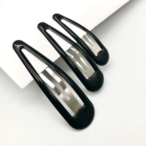 Black Simple Hair Clips Womens Fashion Accessories Korean Style BB Pins Hair Edge Clips Fringe Holders One Word Hairpins