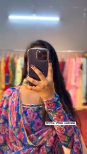 [PRE-ORDER] BEAUTIFUL STYLISH MAXI GOWN DUPPATTA WITH FLOWER PRINT[DELIVERY TIME 12 DAYS]