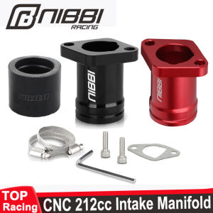 ท่อไอดีอลูมิเนียม212cc อเนกประสงค์ของ NIBBI เครื่องปรับคาร์บูเรเตอร์ PWK PE สำหรับนักล่า196cc ฮอนด้า GX200 Kart การฟื้นฟูอินเทอร์เฟซคาบูเรเตอร์มอเตอร์ไซค์