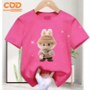 Baju Atasan Fashion Anak Cewek Cowok Usia 1-12 Tahun Labubu Monster Kekinian Sablon Digital