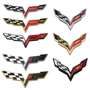 Cho Chevrolet Cruze Malibu Camaro Sửa Đổi Để Corvette Biểu Tượng F1 Grand Prix Logo hông xe Huy Hiệu cốp sau Sticker Kim Loại