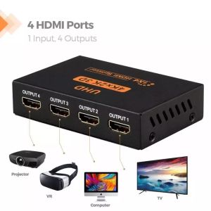 Bộ chuyển đổi HDMI 4K 1080p 1X2 1X4 ra hai màn hình cho HDTV DVD PS5 Xbox