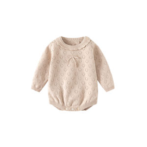 Newborn Fall Kimono-style Knit Romper