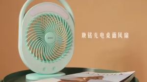 Quạt Tích Điện Tích Hợp Đèn Led Siêu Sáng KM-F0336 Cao Cấp