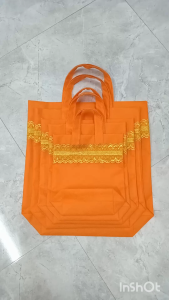 ถุงสังฆทาน (ถุงผ้า 1ใบ) ถุงใส่สังฆทาน ใส่ของทำบุญ.