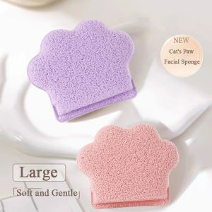 【Cô gái ghen Tỵ 】Găng tay bọt biển lau mặt bàn chân mèo Miếng làm sạch lớn có thể tái sử dụng bọt biển tắm miếng tẩy tế bào chết bong bóng cho làm sạch sâu lỗ chân lông