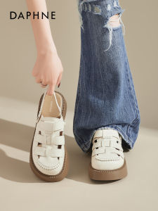 Daphne | Rome Style Lace Hollow Out Woven Thick Sole Womens Open-toe Sandals