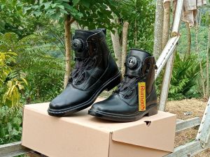 Rumaos formal boots taliputar sepatu PDH lacingsystem kulit