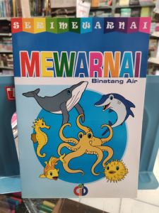 3 buku mewarnai. binatang Peliharaan binatang liar binatang air
