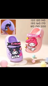 SANDAL ANAK PEREMPUAN MURAH IMPORT SLIPPER KARET WATERPROOF KUROMI MY MELODY