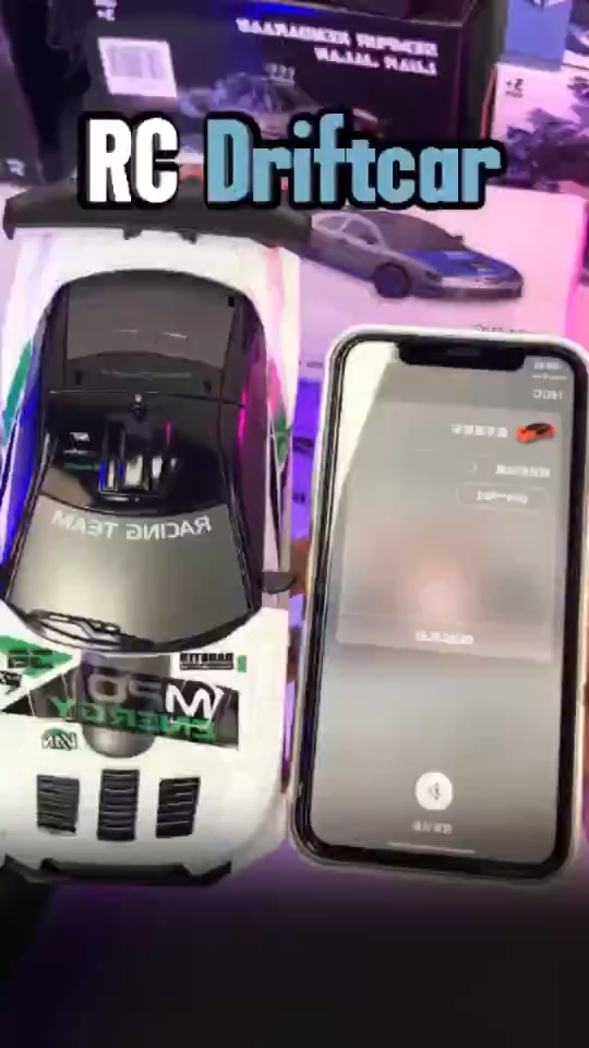 Tatajoy Mobil Remote Control Mobil RC Drift Mainan RC Racing anak 4WD Remot Balap RC SuperCar Racing 1:24 LED Light Speed Car 2.4GHz Remote Control + Bluetooth Mobile APP Double Remote Control