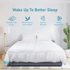 Deluxe Air Down & Feather Duvet – Luxurious ultra-soft breathable all-season warmth lightweight anti-allergy