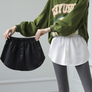 Sweatshirt Bottoming Handy Gadget Hem Cover Small Fart Curtain Leggings Inner Wear Thigh-Length Skirt Cover Autumn and Winter Split Skirt for Women