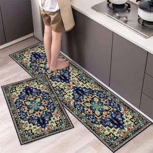 VIKAMA Bohemian-Style Rug for Bedroom Living Room and Entrance Hall Soft and Comfortable Doormat for Home Decor