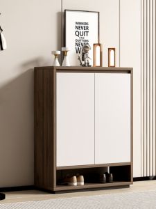 Solid Wood Multi-Layer Board Shoe Cabinet Home Entrance Entrance Cabinet Integrated Hallway Partition 2023 New Home Large Capacity