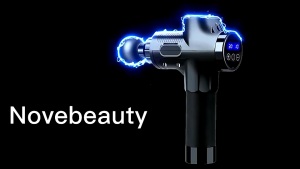 Massage Gun Vibrating Body Mini Muscle Electric Massager Relax 4 massage heads Ultra-Quiet Fascial Gun Superace Percussive High Frequency Vibration LCD Fascia Gun Yoga GUN