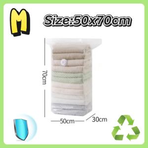 No Need Pump Vacuum Bags Large Plastic Storage Bags for Storing Clothes Blankets Compression Empty Bag Travel Accessories