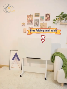 LALA 360 ° Rotation Foldable Desk Adjustable Height Learning Table Study Office Removable With Wheels Meja Boleh Ditutup Tinggi Boleh Diubah Jadual
