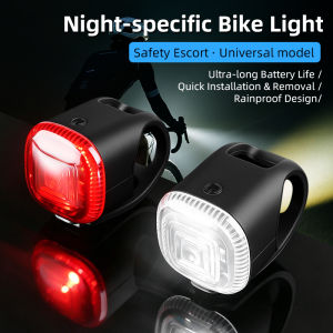 2PCS Bike Light Set USB/2032 Battery LED Headlight Taillight Waterproof Silicone Bicycle Safety Light For MTB Road Bike