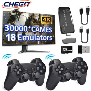 M8 4K Game Stick Mini Video Game Consoles Retro Handheld 30000+Games Player HD Video Game Stick 2.4G Double Wireless Controller