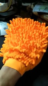Sarung Tangan Kain Lap Cendol Microfiber Warna Warni Perlengkapan Alat Cuci Kendaraan Mobil Motor