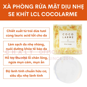 Xà bông rửa mặt chuyên se khít lỗ chân lông Cocolarme siêu dịu nhẹ 85g Nhật