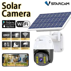 BUY 1 TAKE 1 V380 Pro Solar Cctv Outdoor Waterproof Cctv Camera Connect Cellphone 4K 8MP Voice Outdoor Wireless Connection Phone Color Night Vision Motion Detection Security Cameras