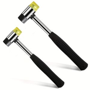 Double-Sided Rubber Mallet – Soft Plastic Hammer for Jewelry Leather Craft Woodwork and Flooring Installation