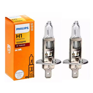 Philips | Philips Vision H1 12V 55W P14.5S Original Car Halogen Headlight 3200K Standard Auto Replace Genuine Bulb 12258PRC1