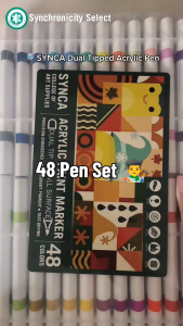 Acrylic Paint Markers Dual Tip Pen Set 12 24 36 48 Colors - SYNCA Acrylic Marker Pens for Rock Painting Wood Glass Ceramic Canvas DIY Crafts | Quick Dry Waterproof Non-Toxic