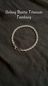 Gelang Rantai Tambang Titanium Anti Karat Dan Tahan Air Kualitas Premium