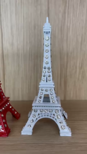 MINIATUR Eiffel Tower Menara Paris Warna Tinggi 10cm Pilihan Warna Beragam Dekorasi Unik