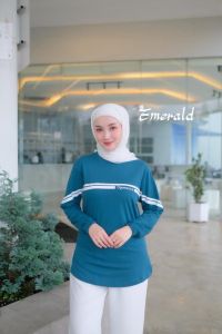 atasan wanita nameera motif garis