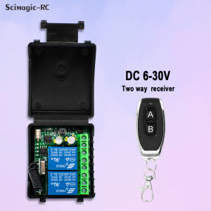 2CH DC 6V-30V AC 85V-256V Wireless Remote Control Switch 2 Gang 433Mhz Controller Relay Receiver for Lamp Pump Motor Light Door