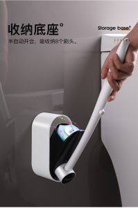 Disposable Toilet Brush Dissolvable No Dead Angle Disposable Toilet Brush Cleaning Brush Replacement Head Wall-Mounted Toilet Brush