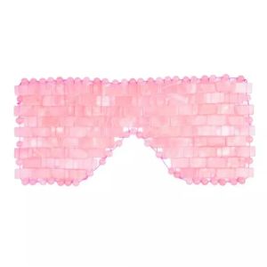 ธรรมชาติ Rose Quartz Eye Mask เครื่องนวดหยกผ่อนคลาย Sleep เครื่องมือนวด Care Stone Face Cooling Sleep Mask