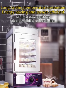 HAILANG Electric steaming cabinet Steaming cabinet Double-layer glass steaming cabinet Shaomai bun steaming cabinet 2000W Five-layer steaming cabinet Glass steaming cabinet Heating and warming cabinet Easy to operate