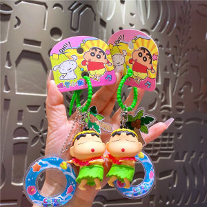 Creative Cartoon Keychain Wacky Duckling Key Holder Bag Decorations Student Bookbag Pendant PVC Material Gift for Children